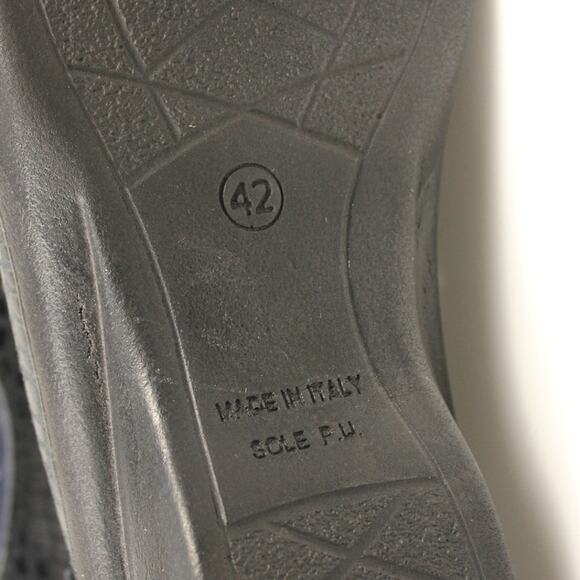 FLEXUS Sandals Comfort Italy Made Genuine Black Leather Anti-Shock Sz Women's 42 - Picture 8 of 12